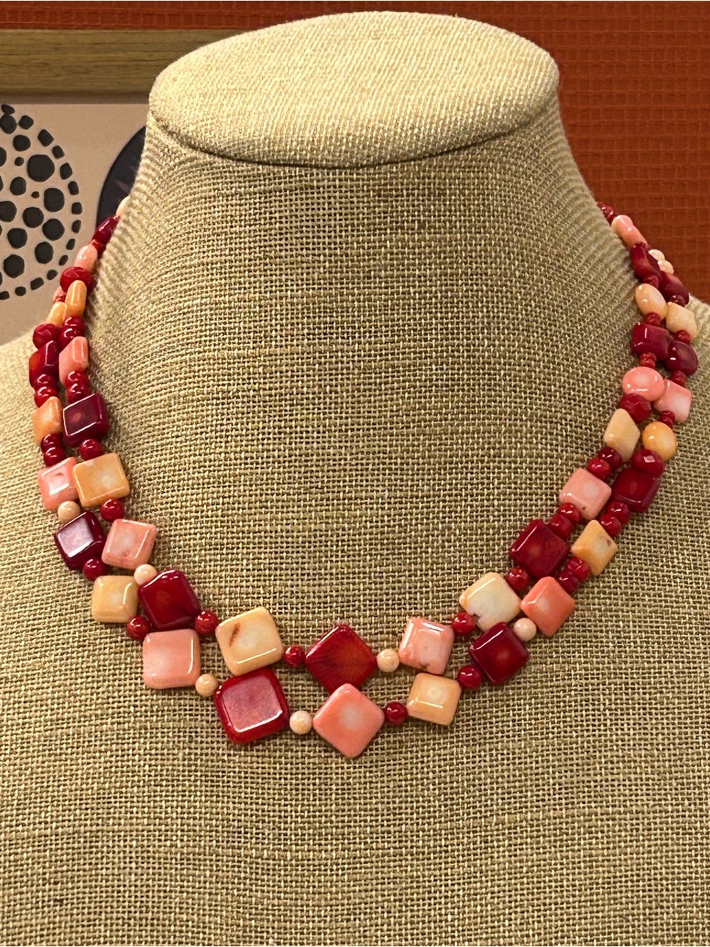 Jay King Desert Rose Trading Sterling Silver Indonesian Coral necklace